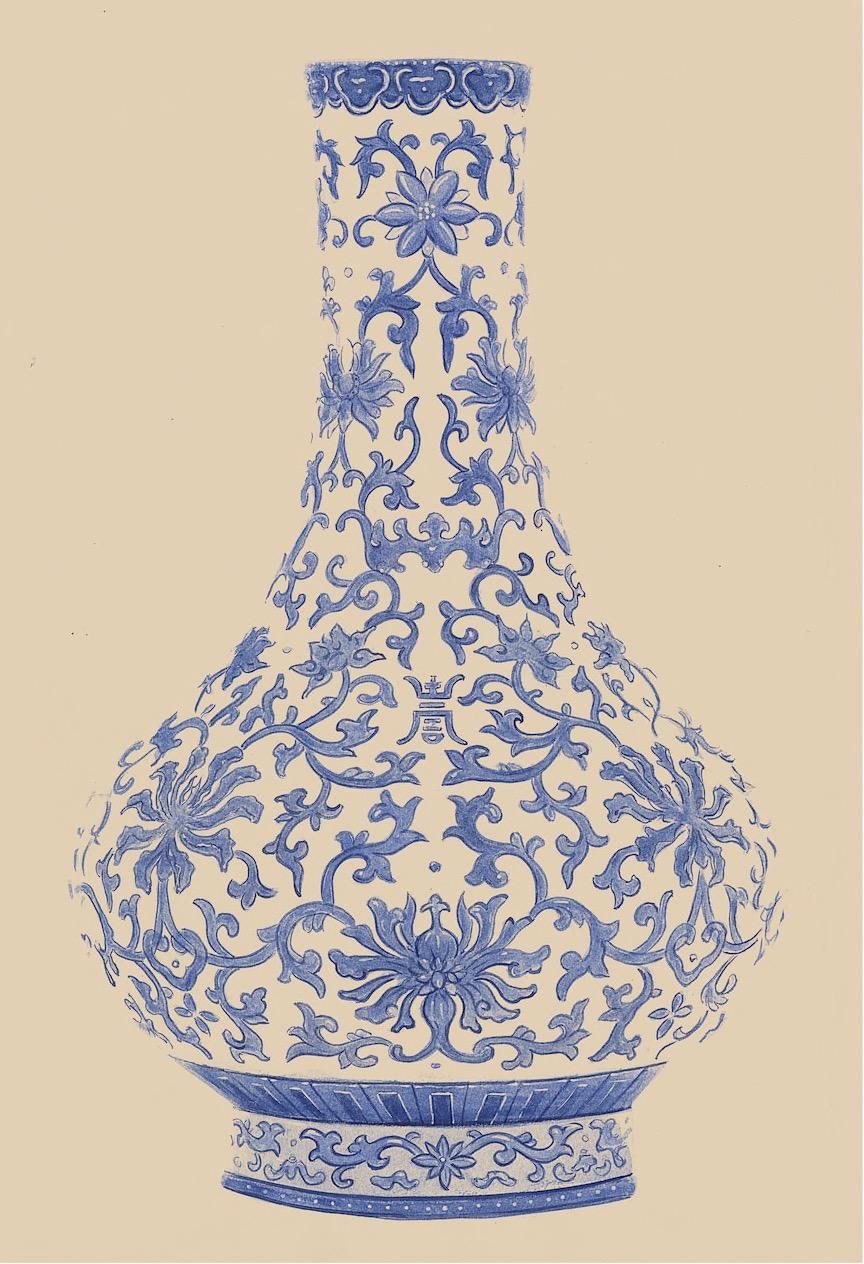 BLUE CHINOISERIE VASES