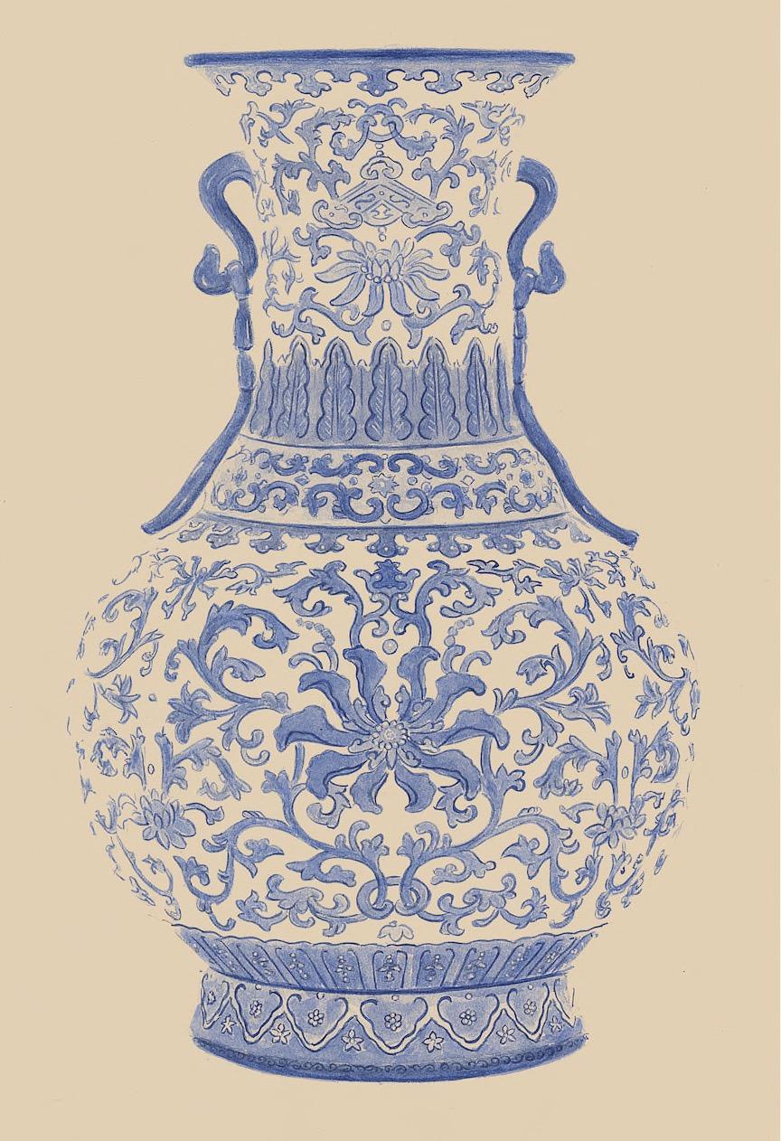 BLUE CHINOISERIE VASES